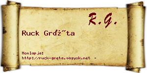 Ruck Gréta névjegykártya